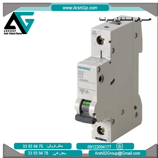 5SL6102-7CC کلید مینیاتوری زیمنس، مدل 5SL6102-7CC - تصویر 1